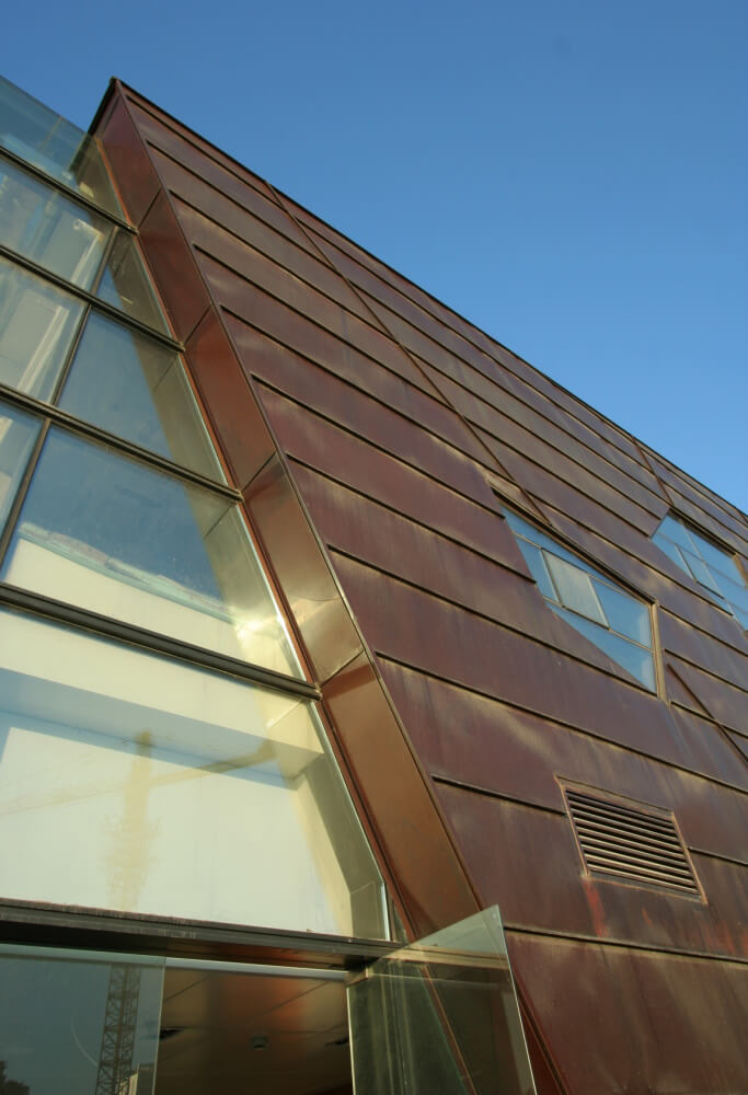 copper_panels_on_building Schulte Roofing®