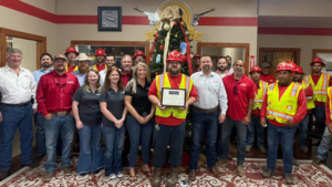Schulte Roofing a Texas Roofing Company receives Safety Excellence by Texas Mutual Insurance Company.